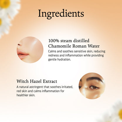 Indulgeo Essentials Chamomile Roman Witch Hazel Toning Mist/Toner For Sensitive Skin