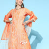 Indyancart IE Floral Chanderi Silk Kurta Set