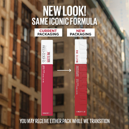 Maybelline New York Super Stay Matte Ink Liquid Lipstick - 380 Enchanter, Transfer & Fade Proof - Enchanter