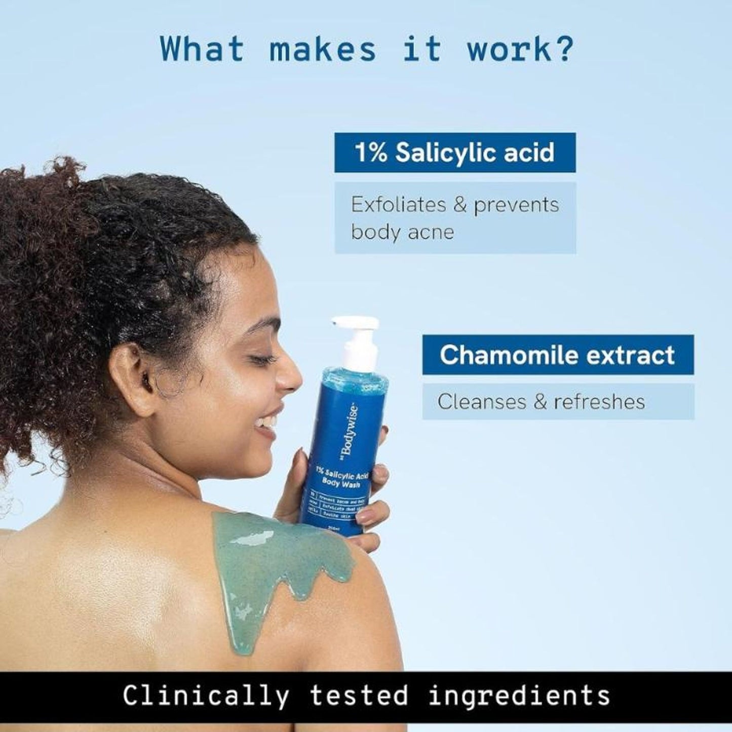 Be Bodywise 1% Salicylic Acid Body Wash - Prevents Body Acne - SLS & Paraben Free - Pack of 2