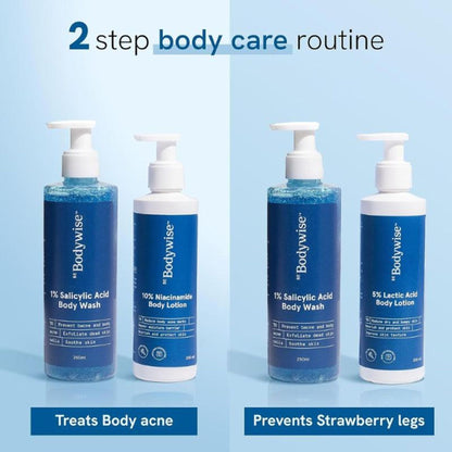 Be Bodywise 1% Salicylic Acid Body Wash - Prevents Body Acne - SLS & Paraben Free - Pack of 2