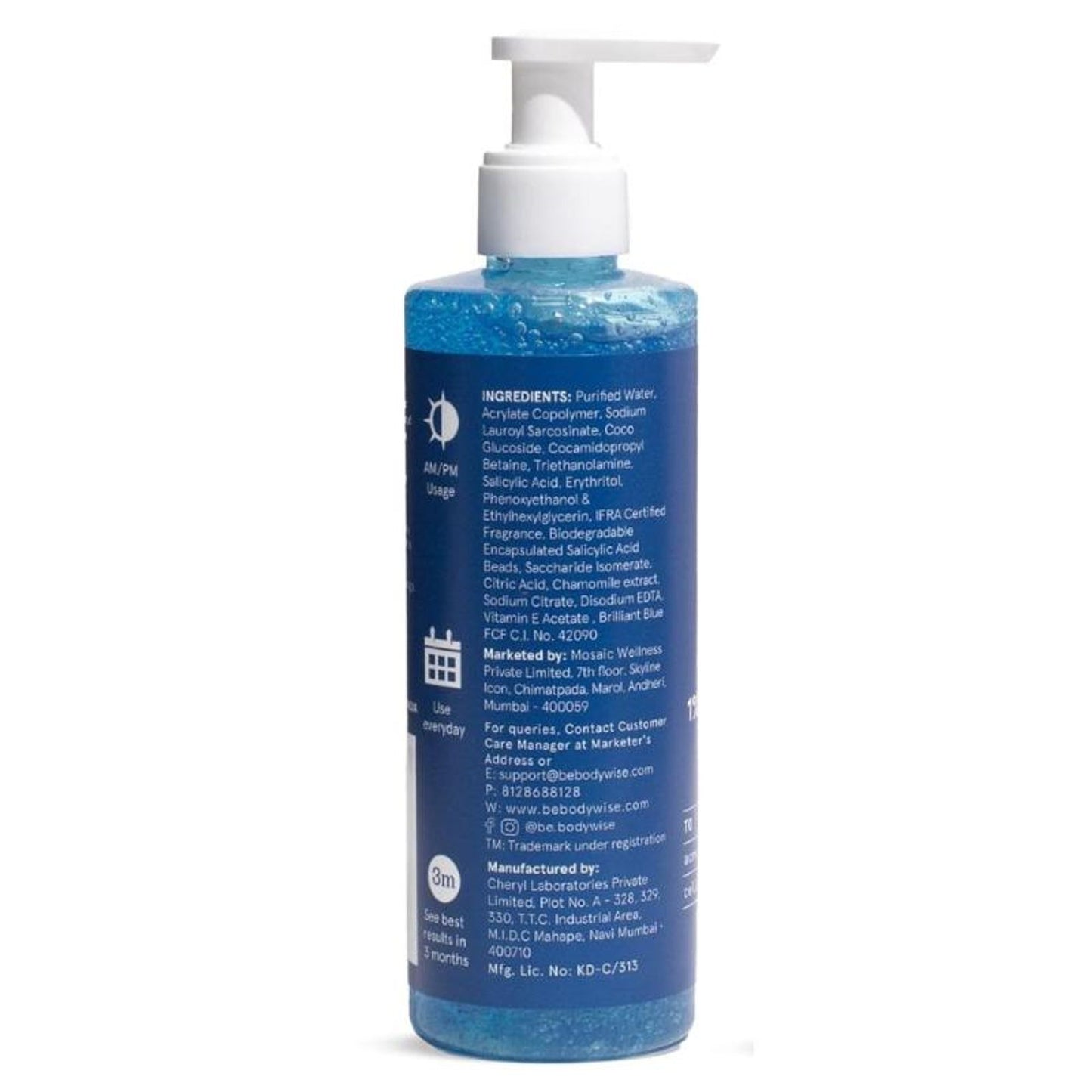 Be Bodywise 1% Salicylic Acid Body Wash - Prevents Body Acne - SLS & Paraben Free - Pack of 2