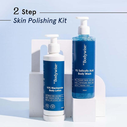 Be Bodywise 1% Salicylic Acid Body Wash + 10% Niacinamide Body Lotion - Helps Improve Skin Texture