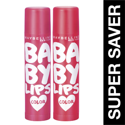 Maybelline New York Baby Lips Color Lip Balm with SPF 11, Lasts UpTo 24H - Cherry Kiss + Berry Crush