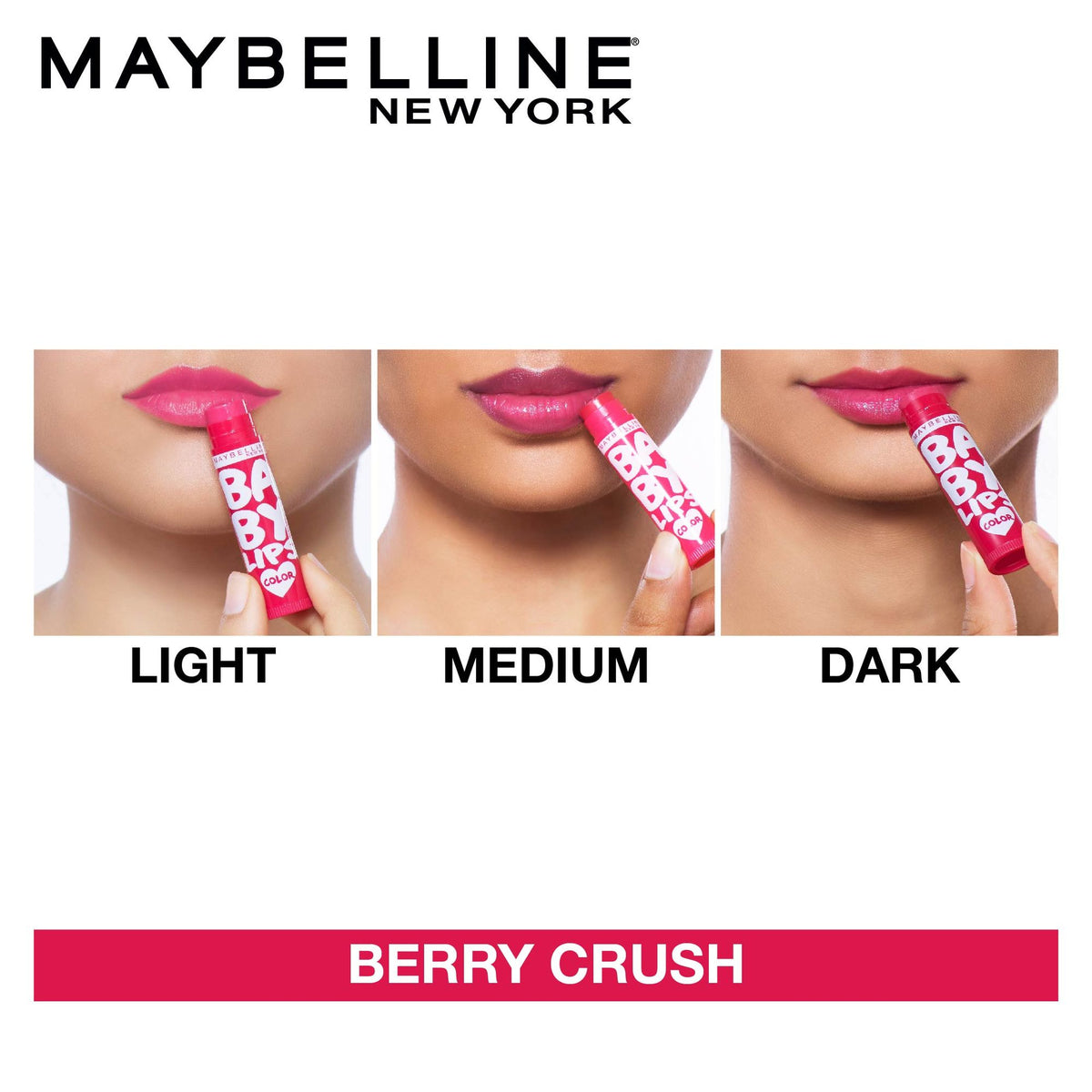 Maybelline New York Baby Lips Color Lip Balm with SPF 11, Lasts UpTo 24H - Cherry Kiss + Berry Crush