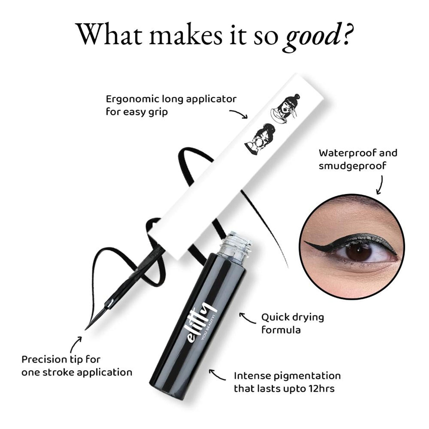 Elitty Matte Pop Coloured Eyeliner - Dark Matter Matte