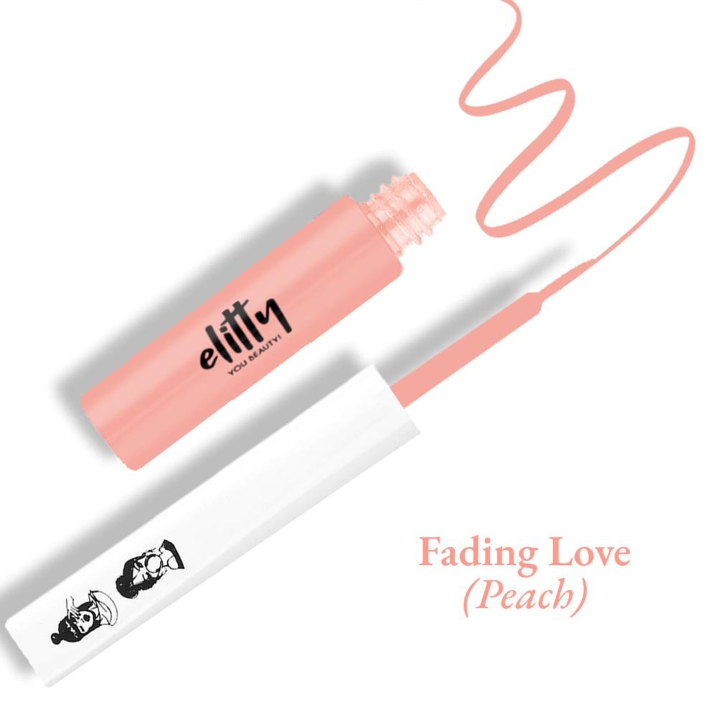 Elitty Matte Pop Coloured Eyeliner - Love Peach