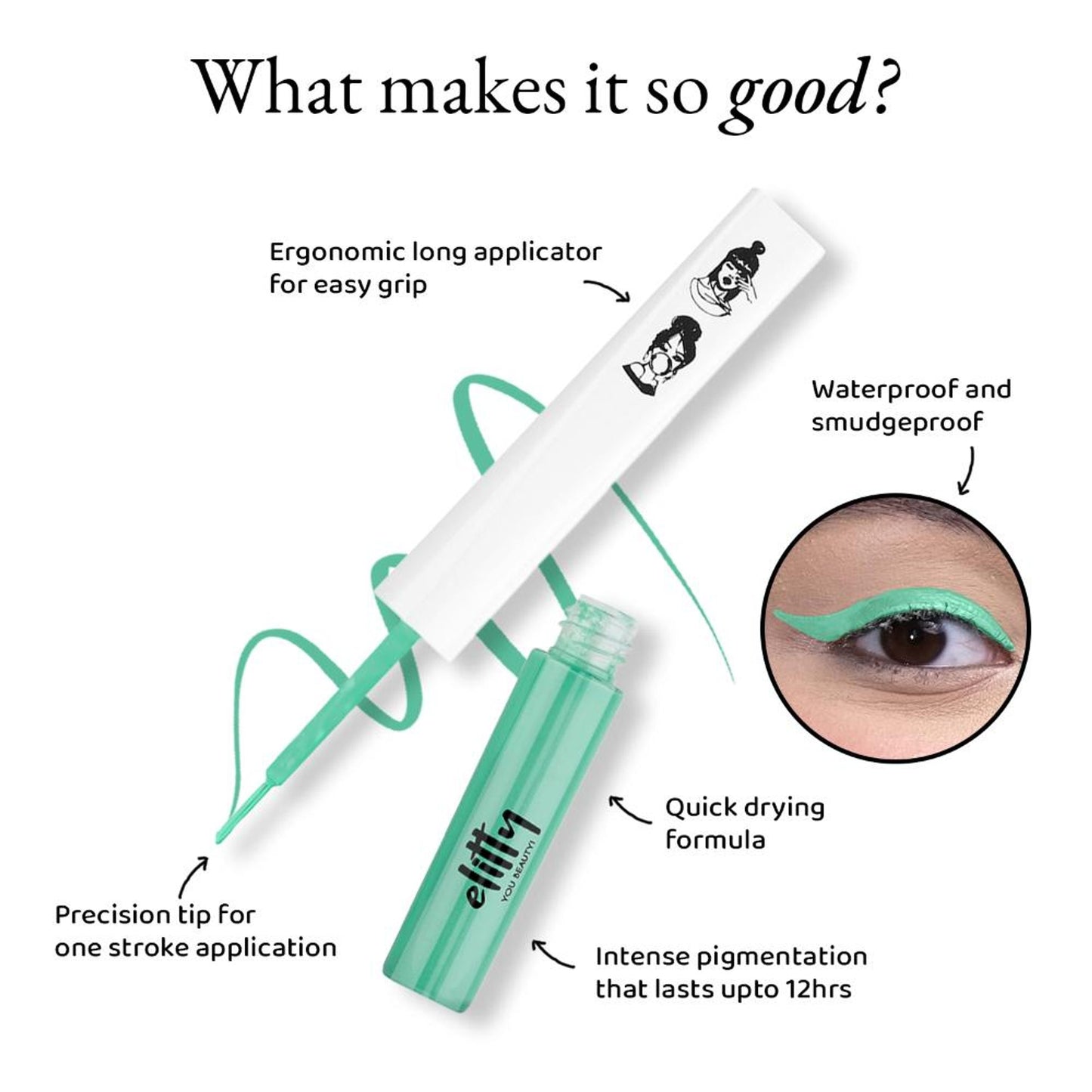 Elitty Matte Pop Coloured Eyeliner - High Maintenance Matte