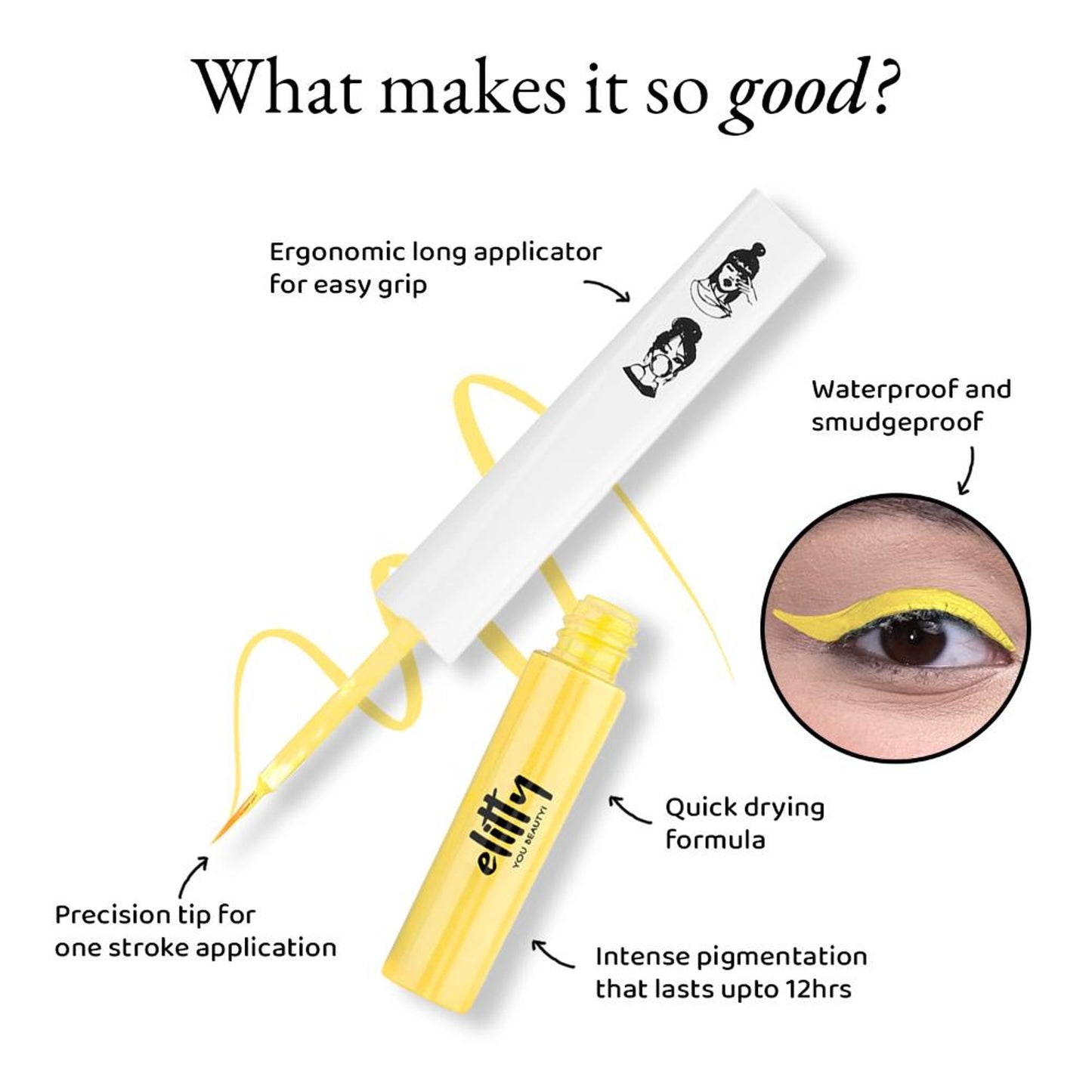 Elitty Matte Pop Coloured Eyeliner - Honeycomb