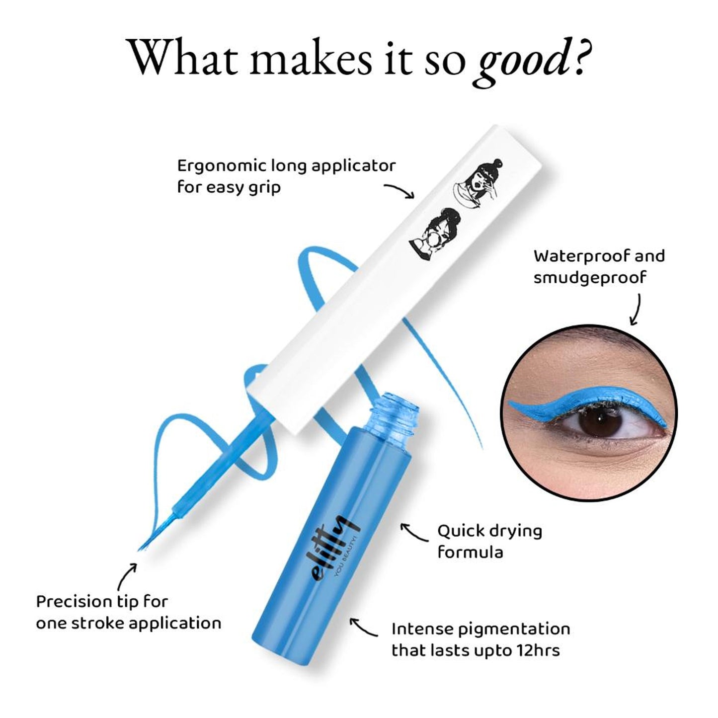 Elitty Matte Pop Coloured Eyeliner - Santorini