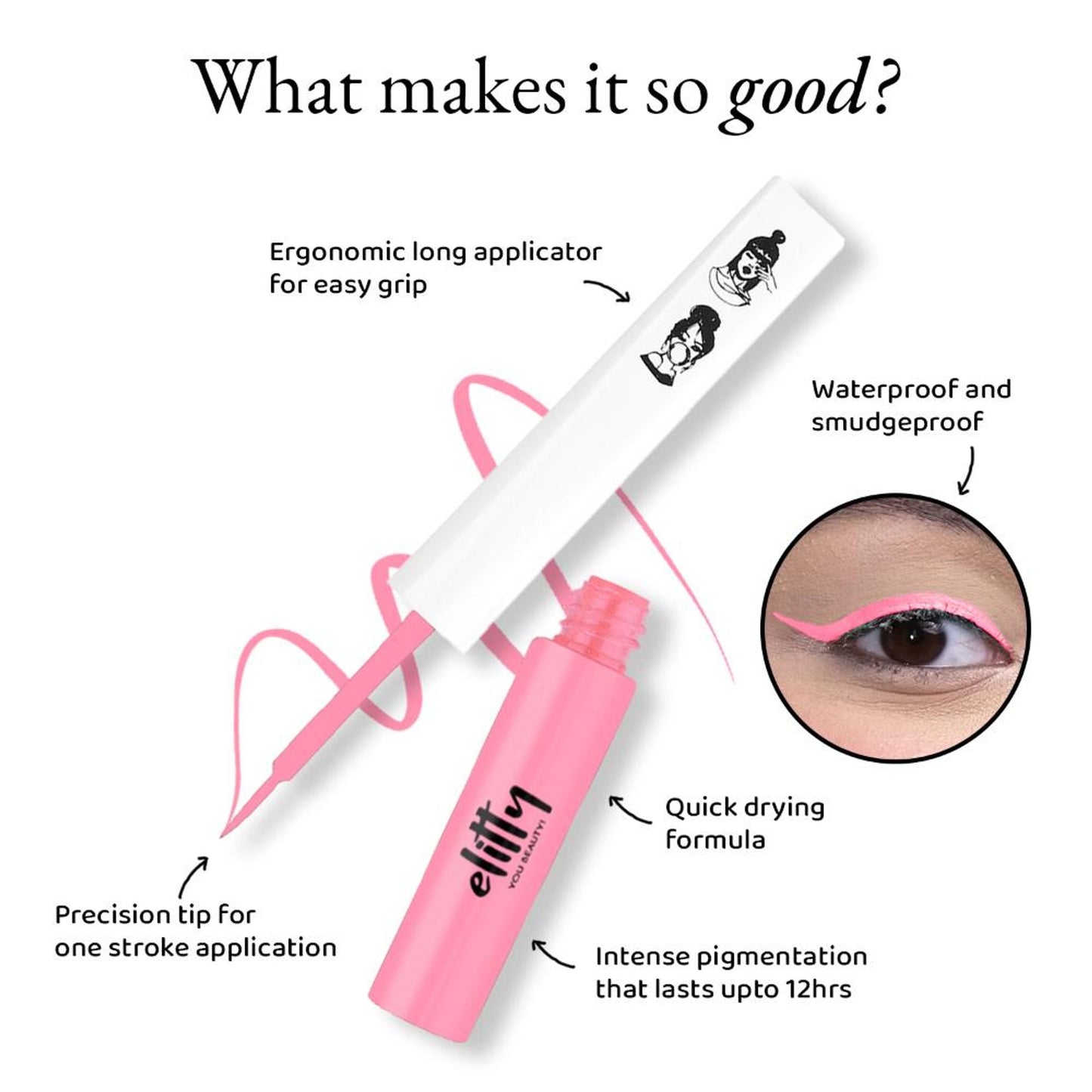 Elitty Matte Pop Coloured Eyeliner - Crossbow