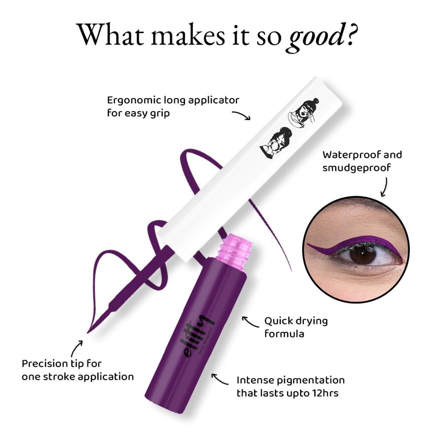 Elitty Matte Pop Coloured Eyeliner - Sky Dance Matte