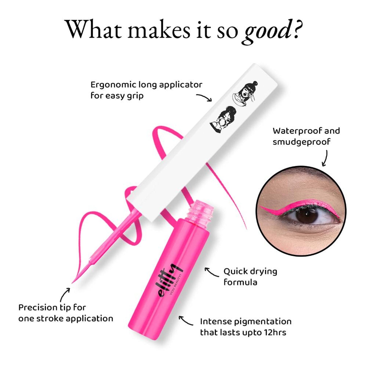 Elitty Matte Pop Coloured Eyeliner - Forgotten Kiss Matte