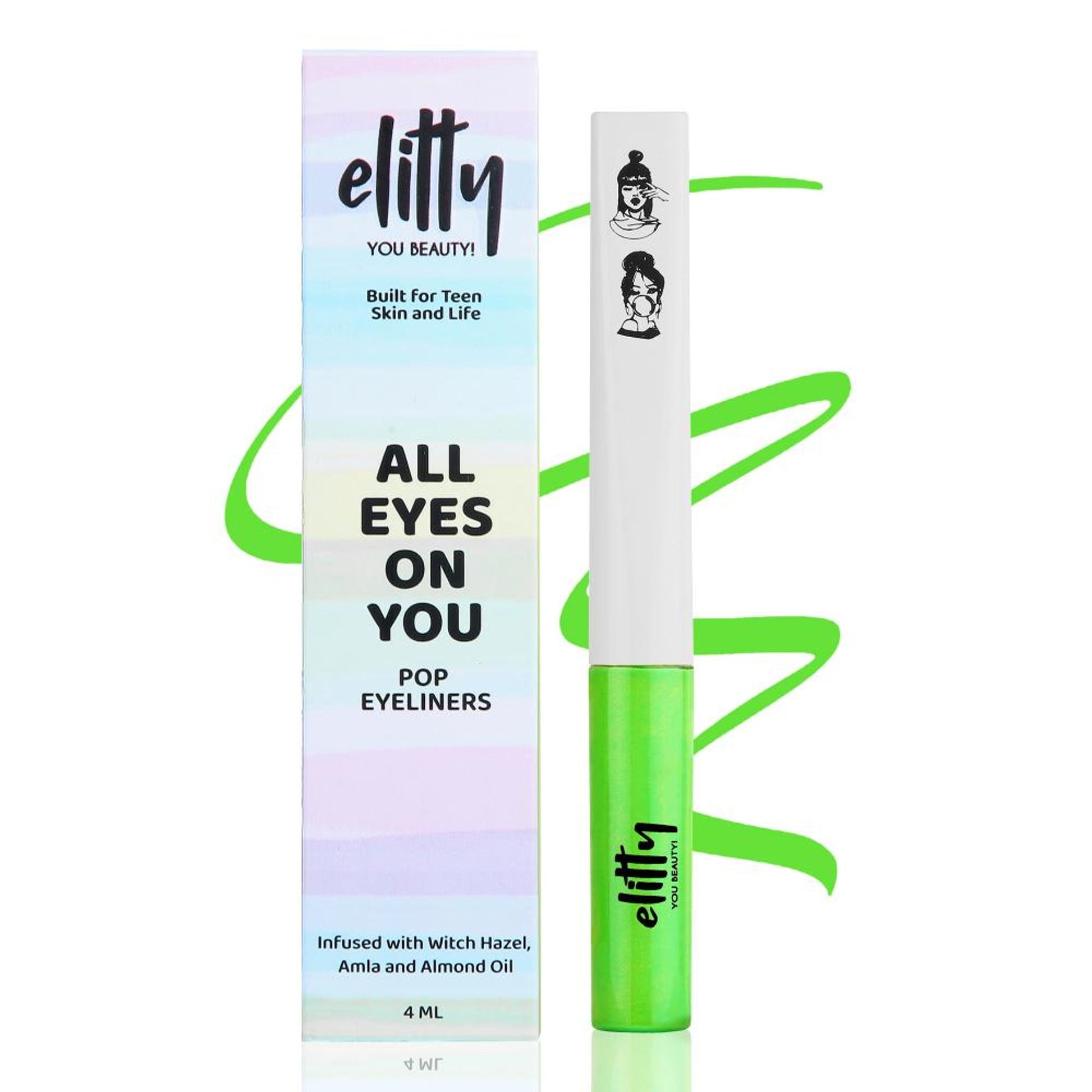 Elitty Matte Pop Coloured Eyeliner - Mean Money Matte