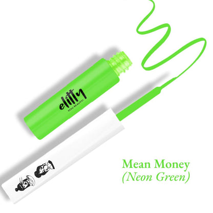 Elitty Matte Pop Coloured Eyeliner - Mean Money Matte