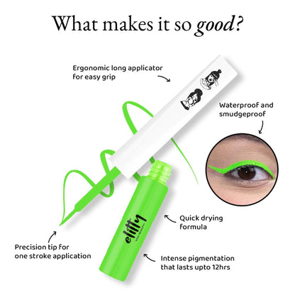 Elitty Matte Pop Coloured Eyeliner - Mean Money Matte