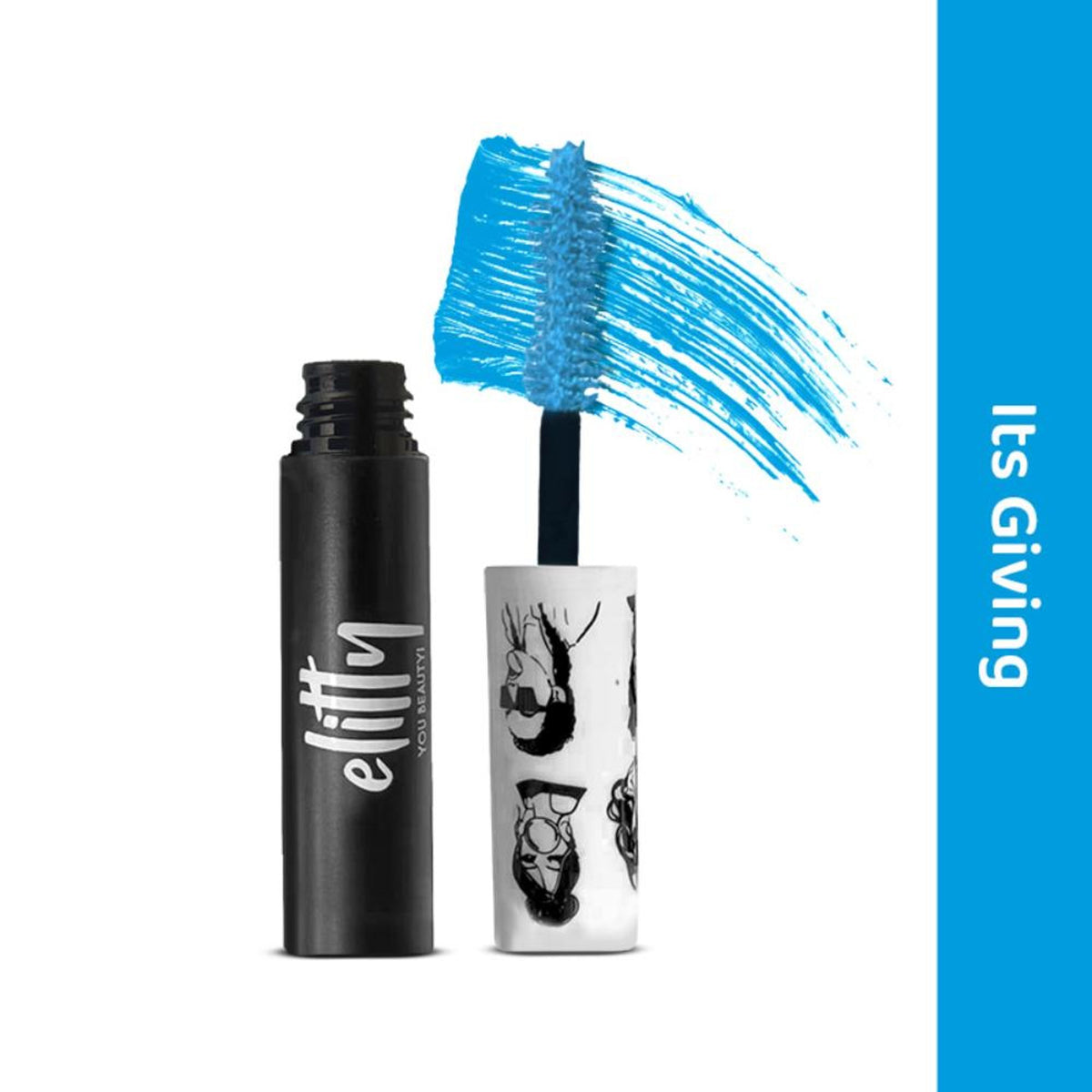 Elitty Eye Gotta Feeling Pop Lush Lashes Mascara tube with black cap and branding, showing the product from a front angle.