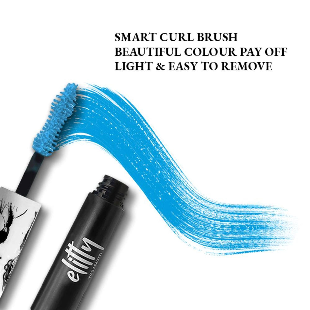 Elitty Eye Gotta Feeling Pop Lush Lashes Mascara tube with black brush applicator and product branding on the packaging.