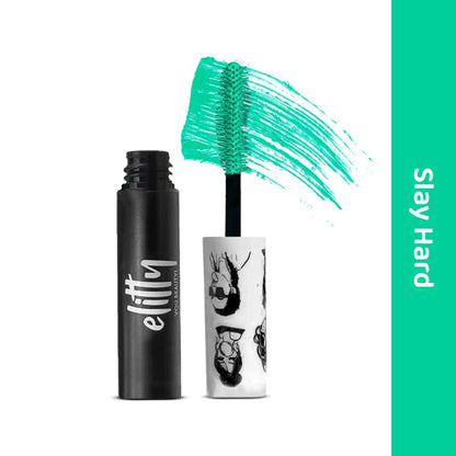 Elitty Eye Gotta Feeling Pop Lush Lashes Mascara brush with black mascara coating for voluminous, defined lashes.