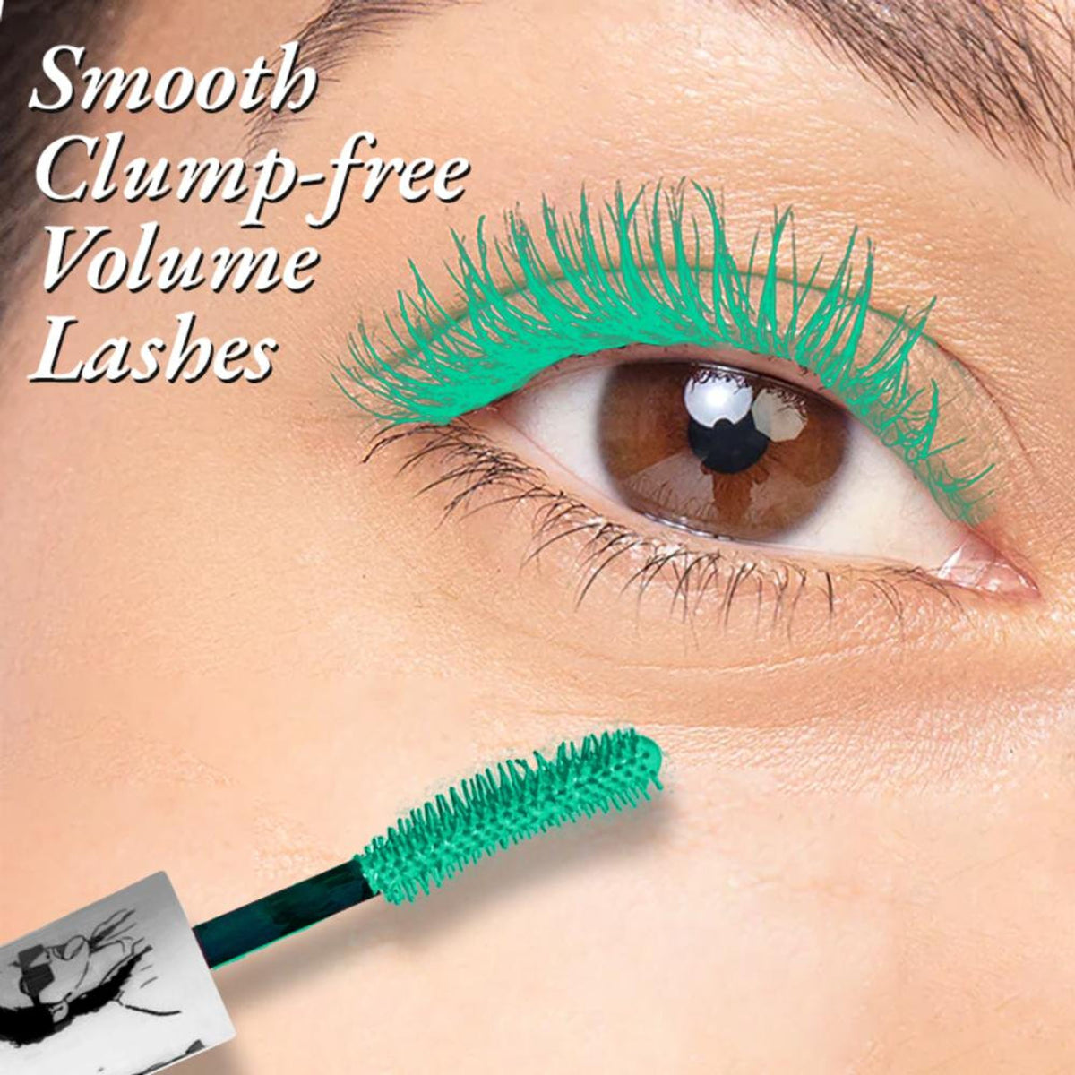 Elitty Eye Gotta Feeling Pop Lush Lashes Mascara wand with volumizing black mascara on a clean background.