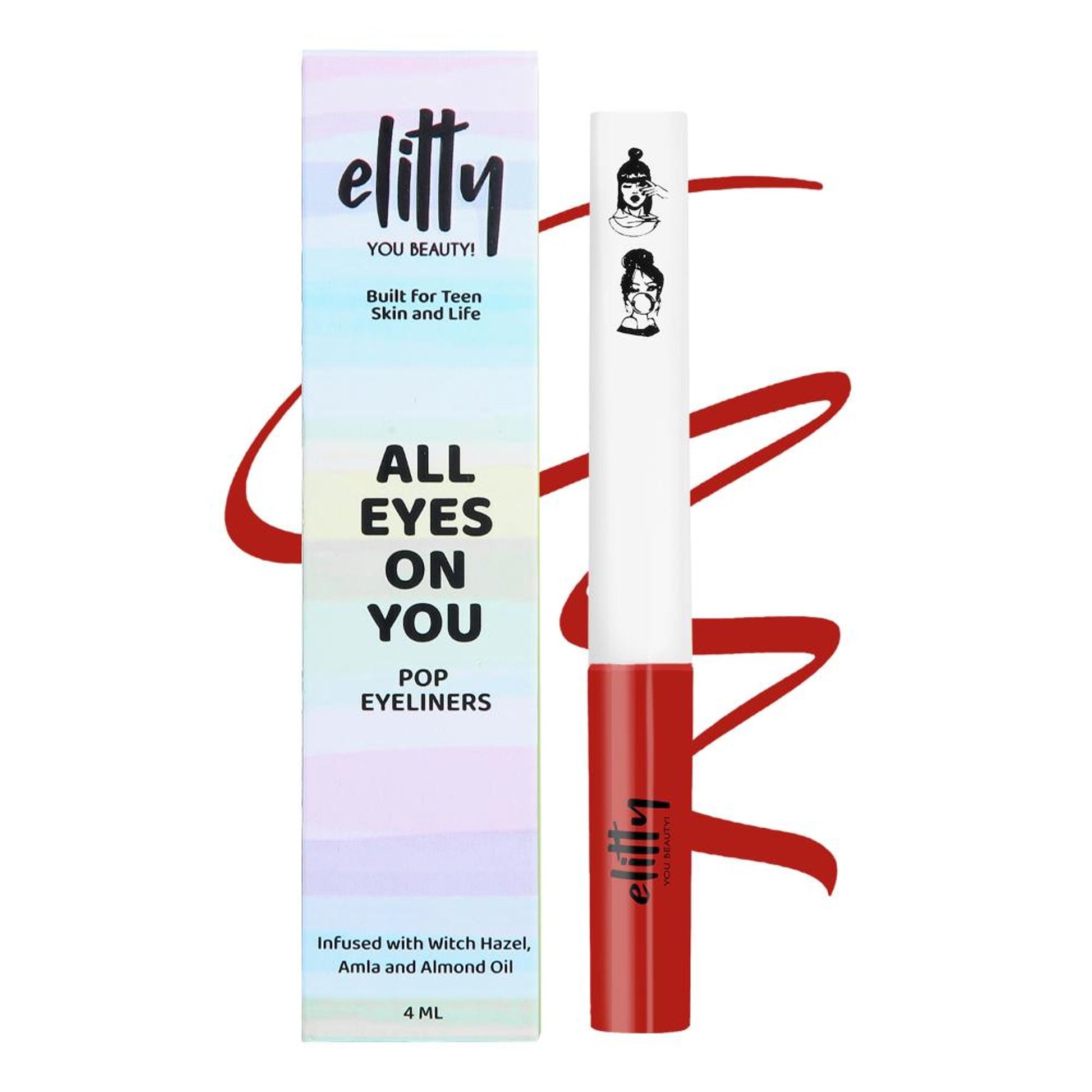 Elitty Matte Pop Coloured Eyeliner - Rusty Rouge