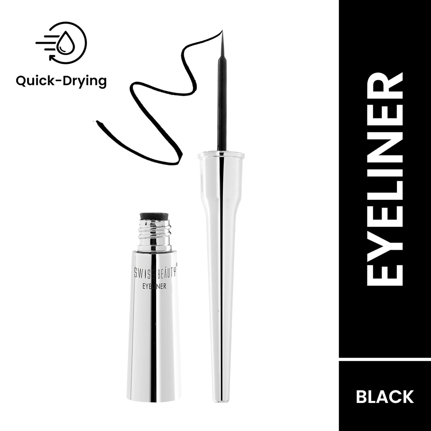 Swiss Beauty Liquid Eyeliner - Jet Black