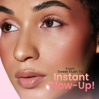 Swiss Beauty Bake Me Up Blush & Highlighter , 2-In-1 Baked Formula, Long-Lasting - Coral Glaze