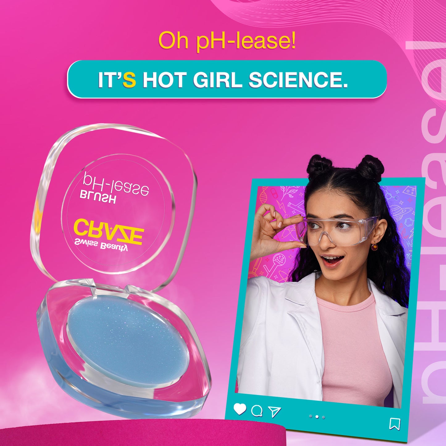 Swiss Beauty CRAZE Blush pH-Lease , Tiny Shimmer With Macadamia Oil & Olive Oil