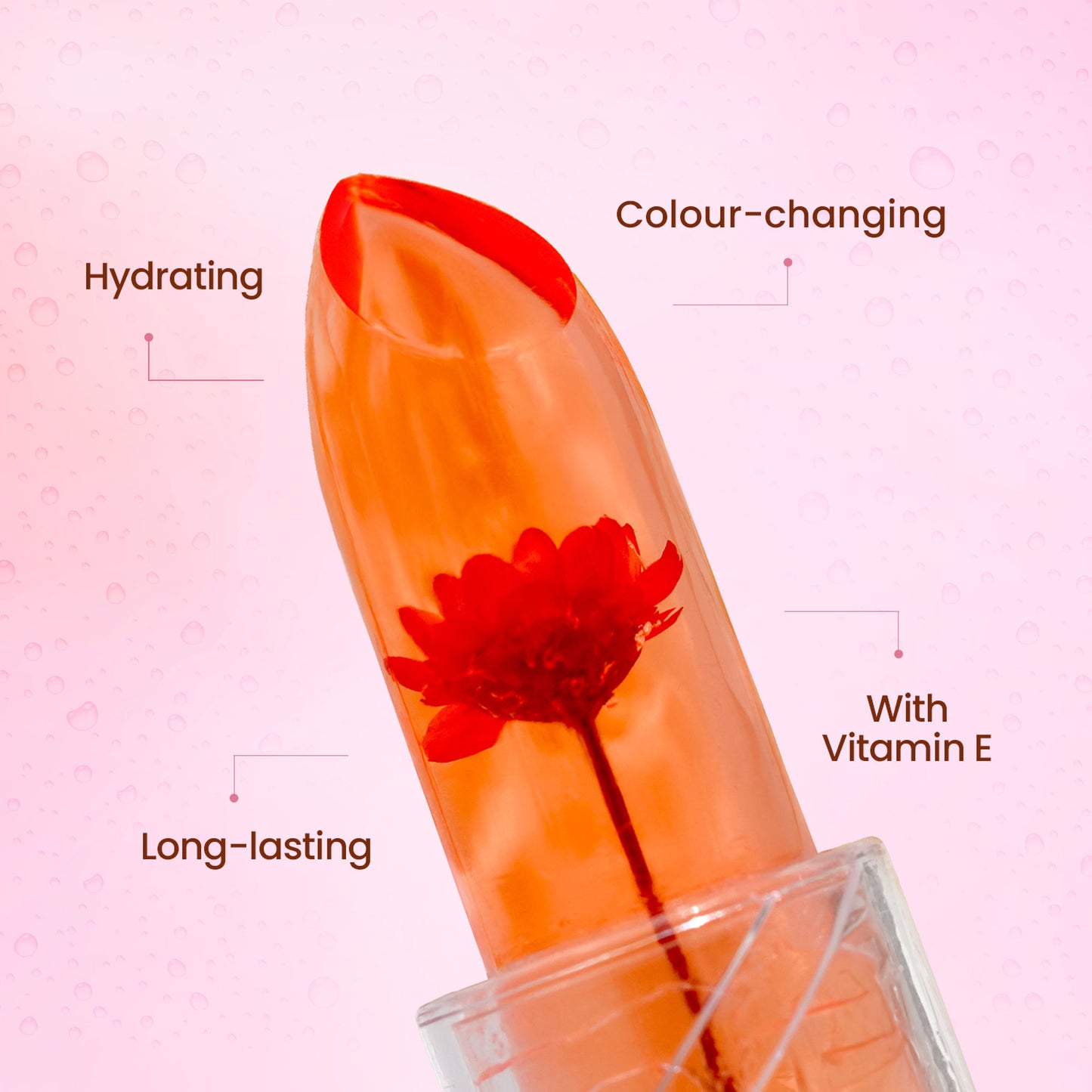 Swiss Beauty Jelly Bloom PH Lip Balm, Colour-Changing Tint, Hydrating With Vitamin E