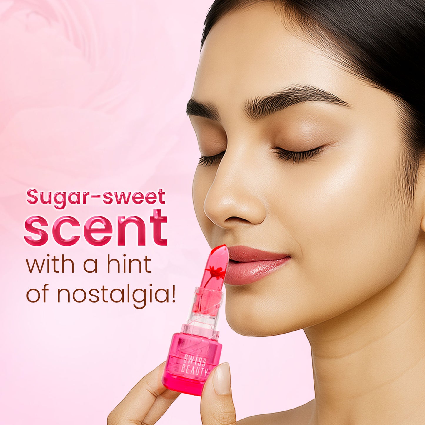 Swiss Beauty Jelly Bloom PH Lip Balm, Colour-Changing Tint, Hydrating With Vitamin E