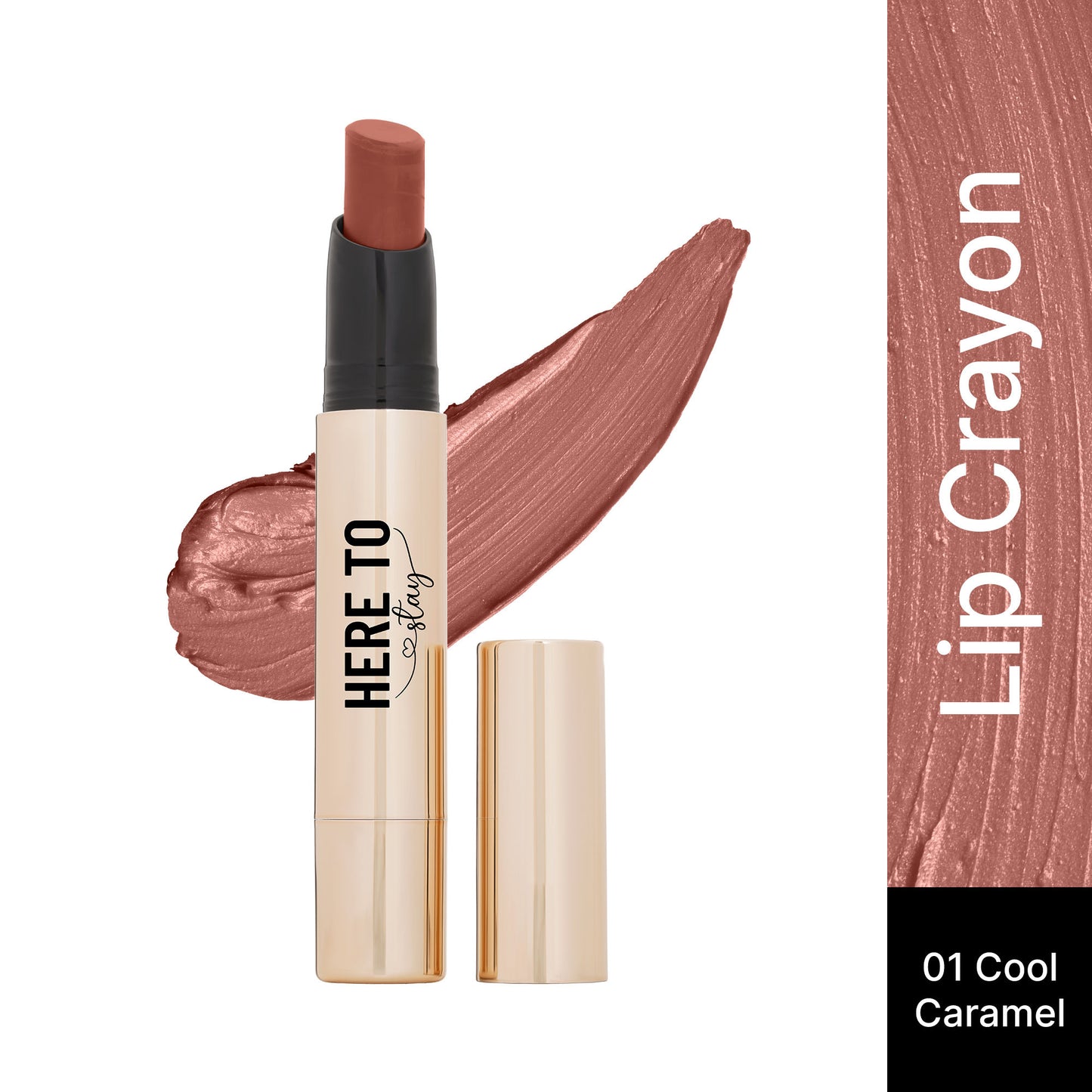 Swiss Beauty Select Here To Stay Lip Crayon Velvety-Matte Finish , 12-Hour Stay - 1 Cool Caramel