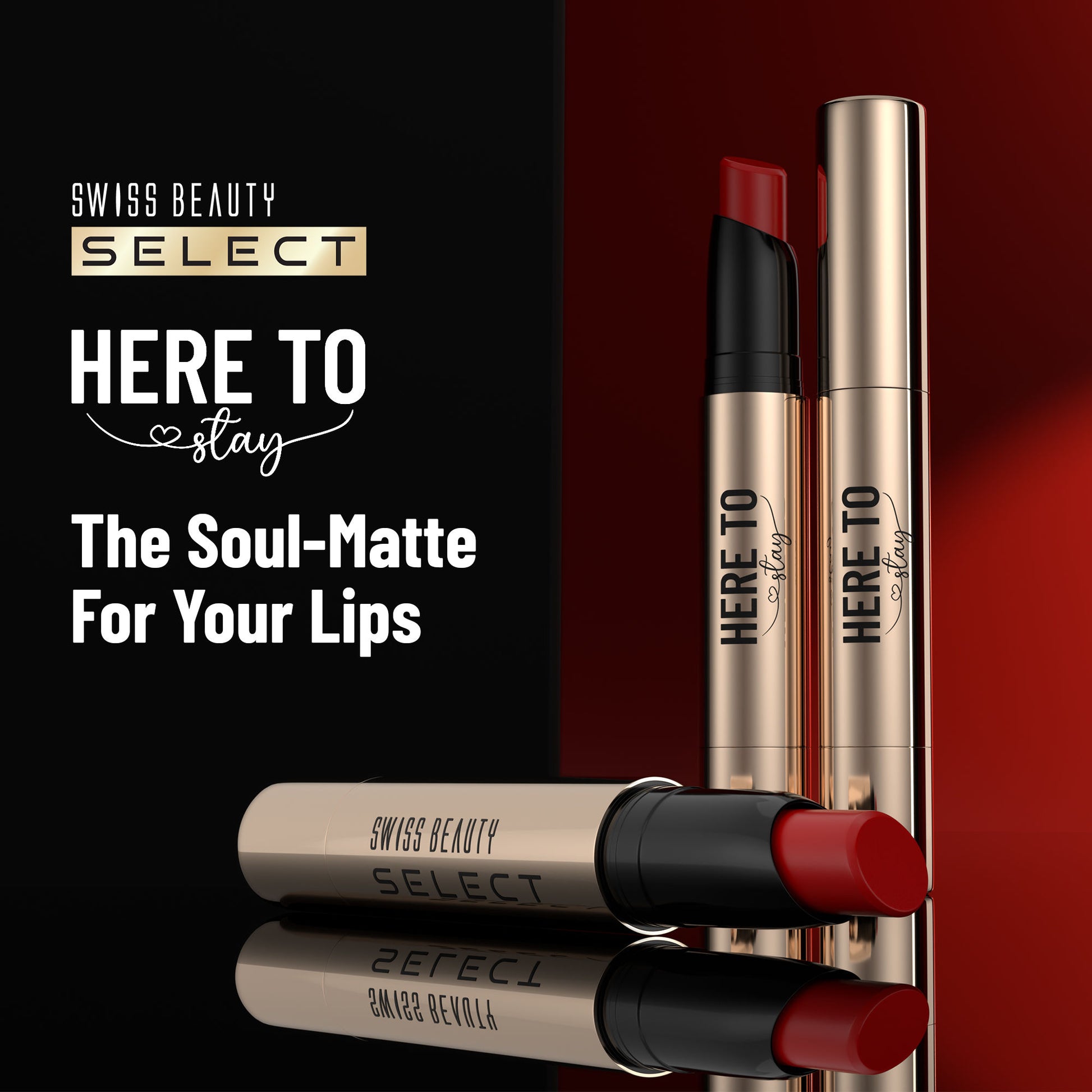 Swiss Beauty Select Here To Stay Lip Crayon Velvety-Matte Finish , 12-Hour Stay - 1 Cool Caramel