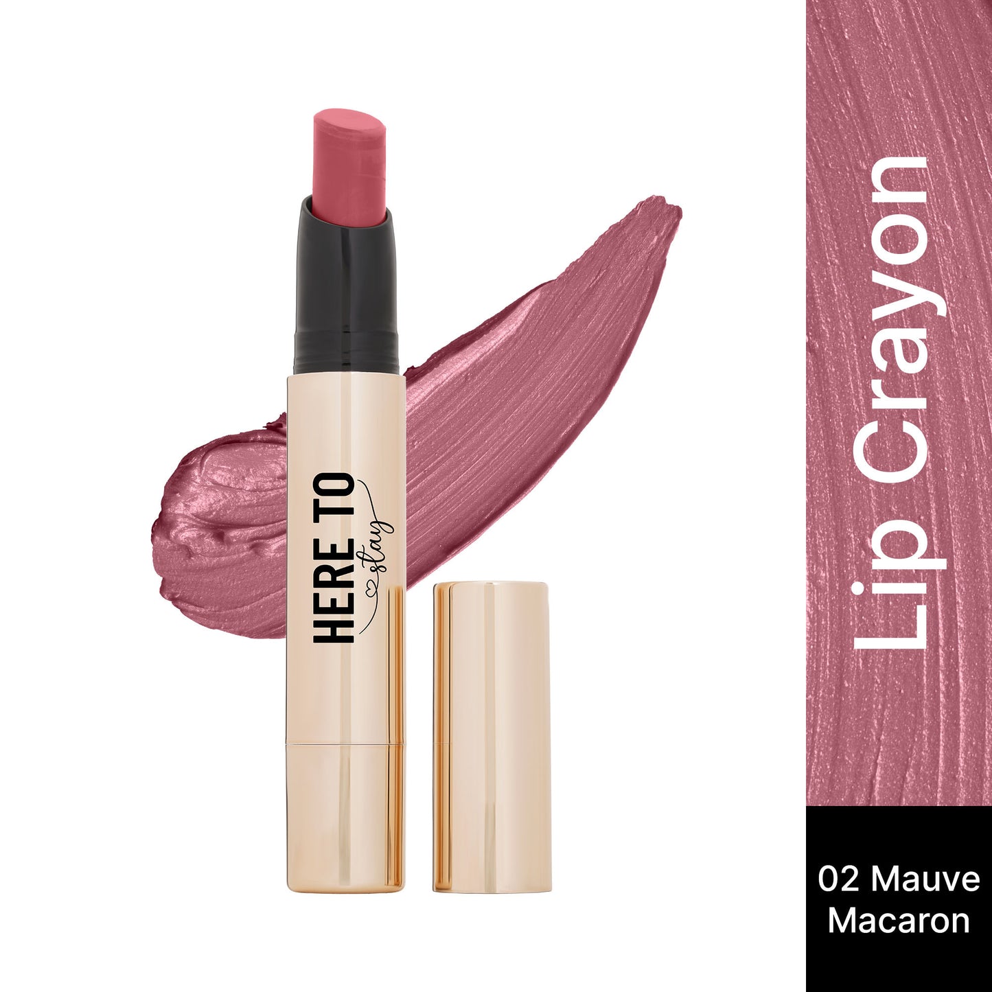 Swiss Beauty Select Here To Stay Lip Crayon Velvety-Matte Finish , 12-Hour Stay - 2 Mauve Macaron