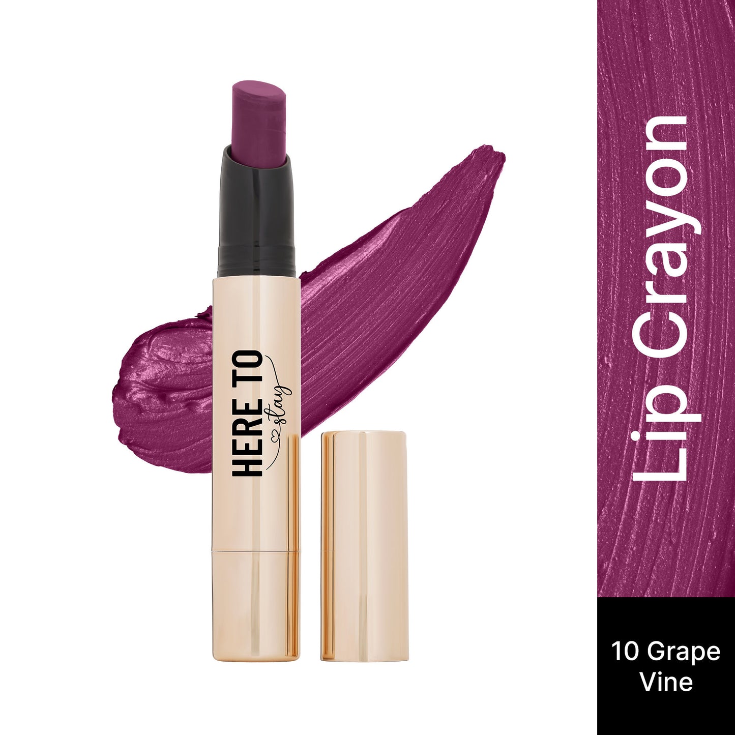Swiss Beauty Select Here To Stay Lip Crayon Velvety-Matte Finish , 12-Hour Stay - 10 Grape Vine