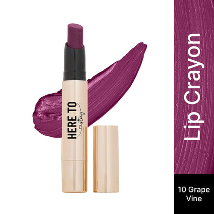 Swiss Beauty Select Here To Stay Lip Crayon Velvety-Matte Finish , 12-Hour Stay - 10 Grape Vine