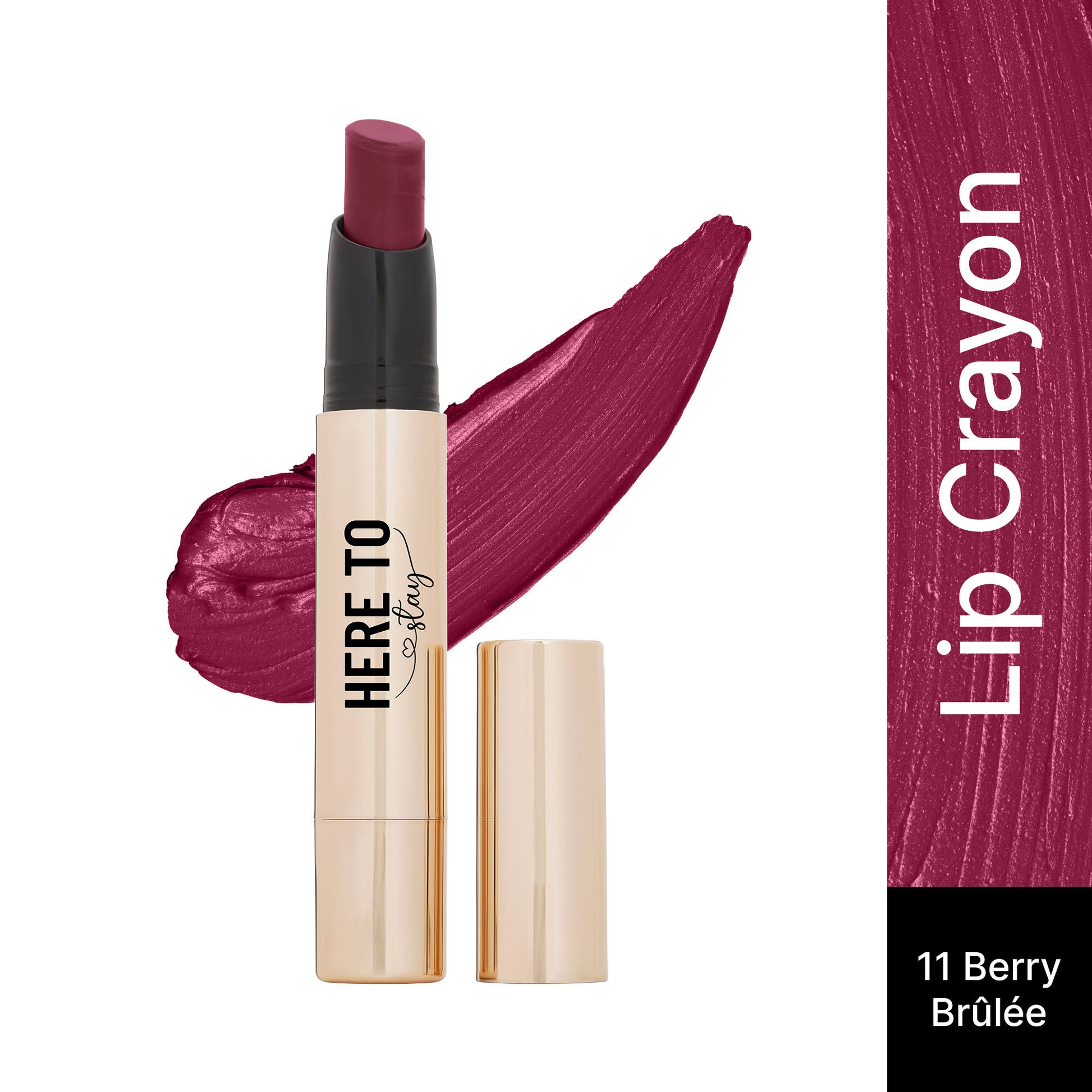 Swiss Beauty Select Here To Stay Lip Crayon Velvety-Matte Finish , 12-Hour Stay - 11 Berry Brulee