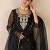 Dhiyona IE Ethnic Motifs Embroidered Gotta Patti Work Kurta With Trousers & Dupatta