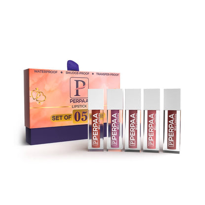 PERPAA Beauty Mini Liquid Lipsticks Nude Crush Collection - Set of 5