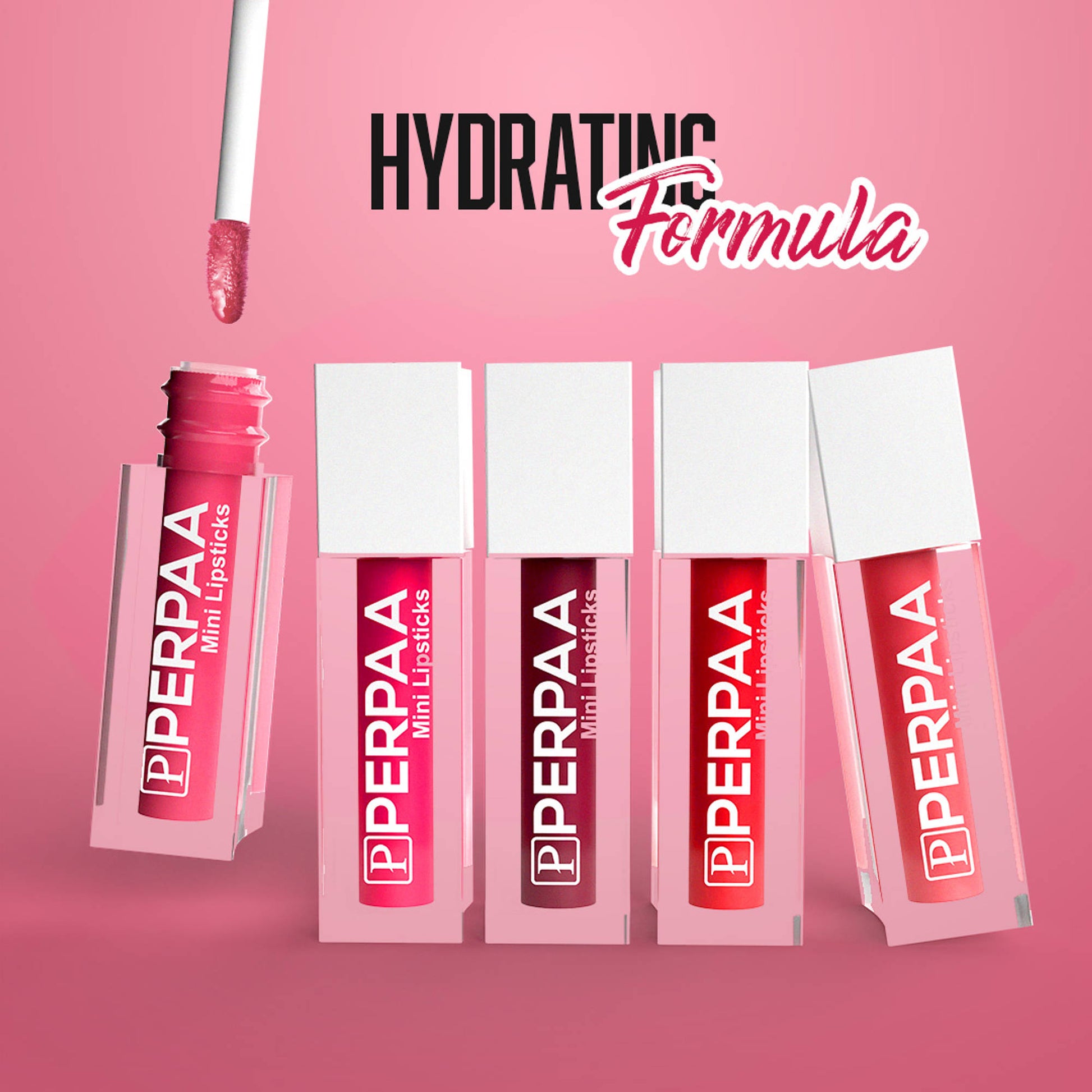 PERPAA Beauty Mini Liquid Lipsticks Bold Glam Collection - Set of 5