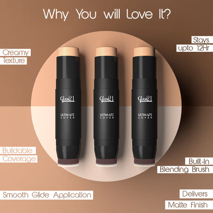 GLAM21 Ultimate Cover Foundation Stick - Rich Toffee