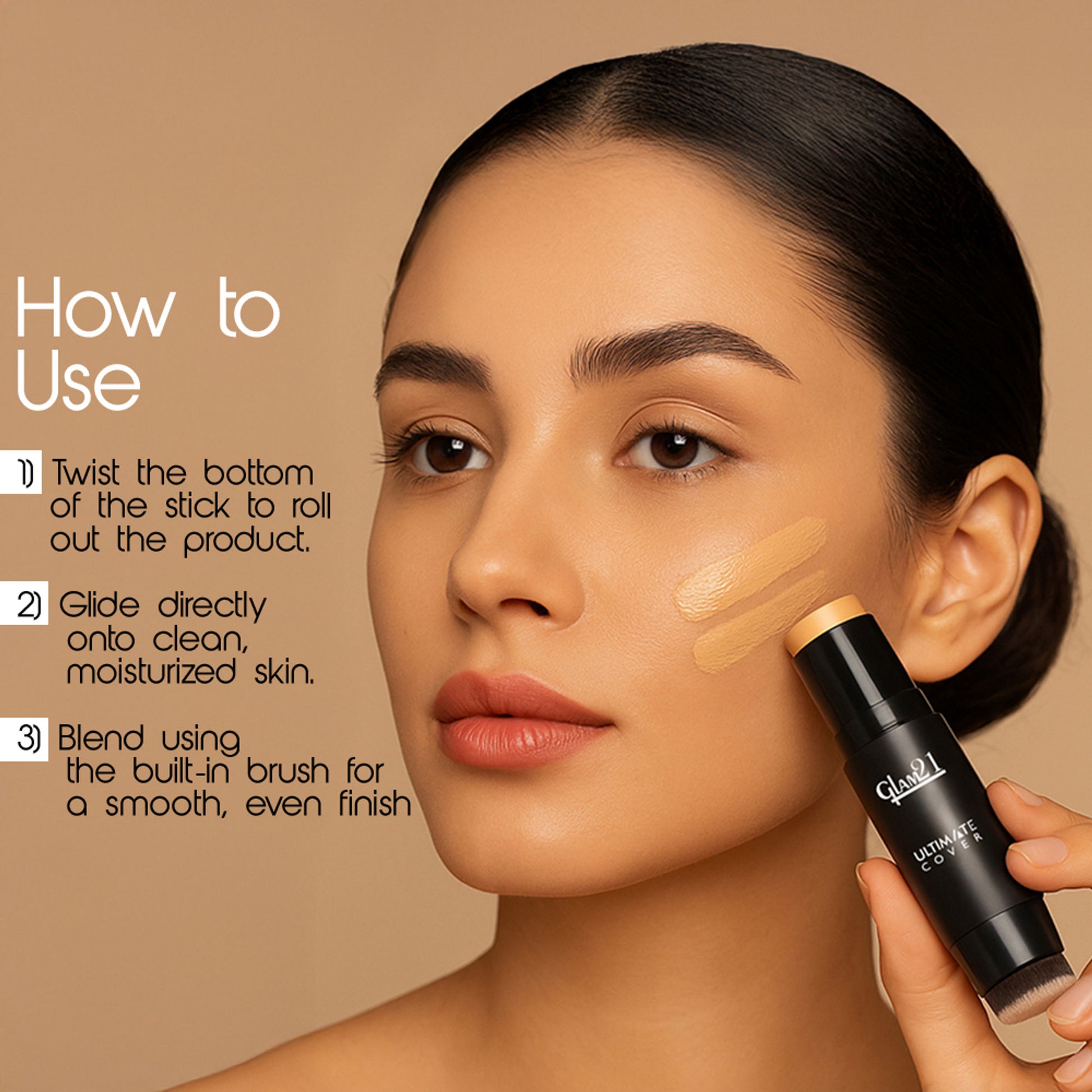 GLAM21 Ultimate Cover Foundation Stick - Rich Toffee
