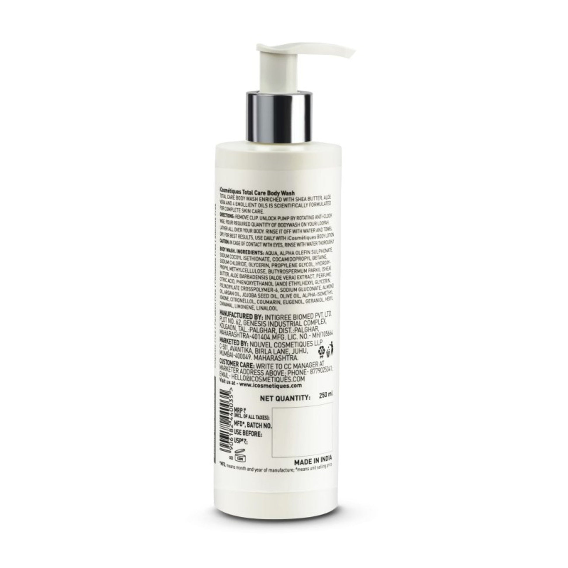 iCosmetiques Sulphate Silicone Free Body Wash - Nourishes, Hydrates Skin & Long-Lasting Freshness