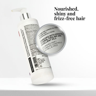 iCosmetiques Silicone Free Conditioner - Keratin, Proline, B5, Mineral Oil & Paraben Free