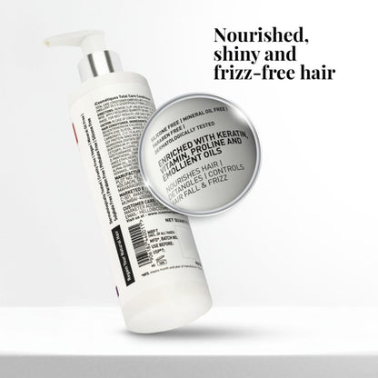 iCosmetiques Silicone Free Conditioner - Keratin, Proline, B5, Mineral Oil & Paraben Free