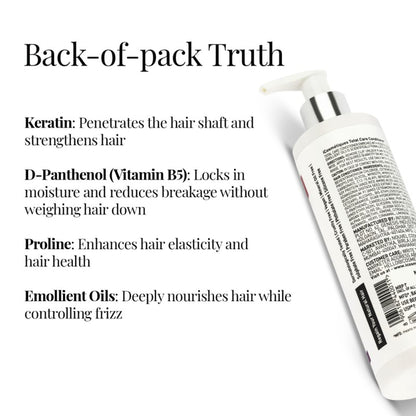 iCosmetiques Silicone Free Conditioner - Keratin, Proline, B5, Mineral Oil & Paraben Free