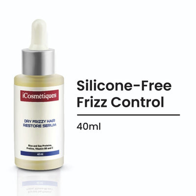 iCosmetiques Hair Serum for Dry & Frizzy Hair - Keratin, Proline, B5 & Reduces Breakage
