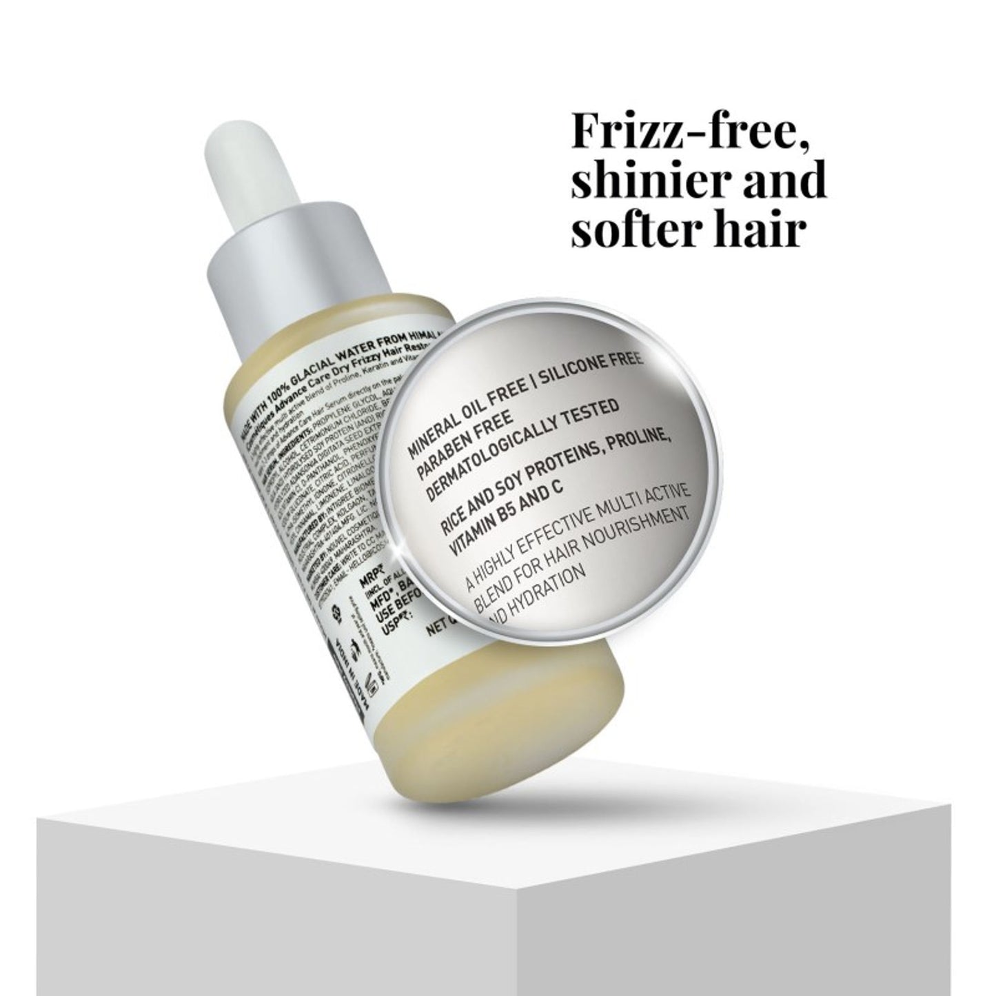 iCosmetiques Hair Serum for Dry & Frizzy Hair - Keratin, Proline, B5 & Reduces Breakage