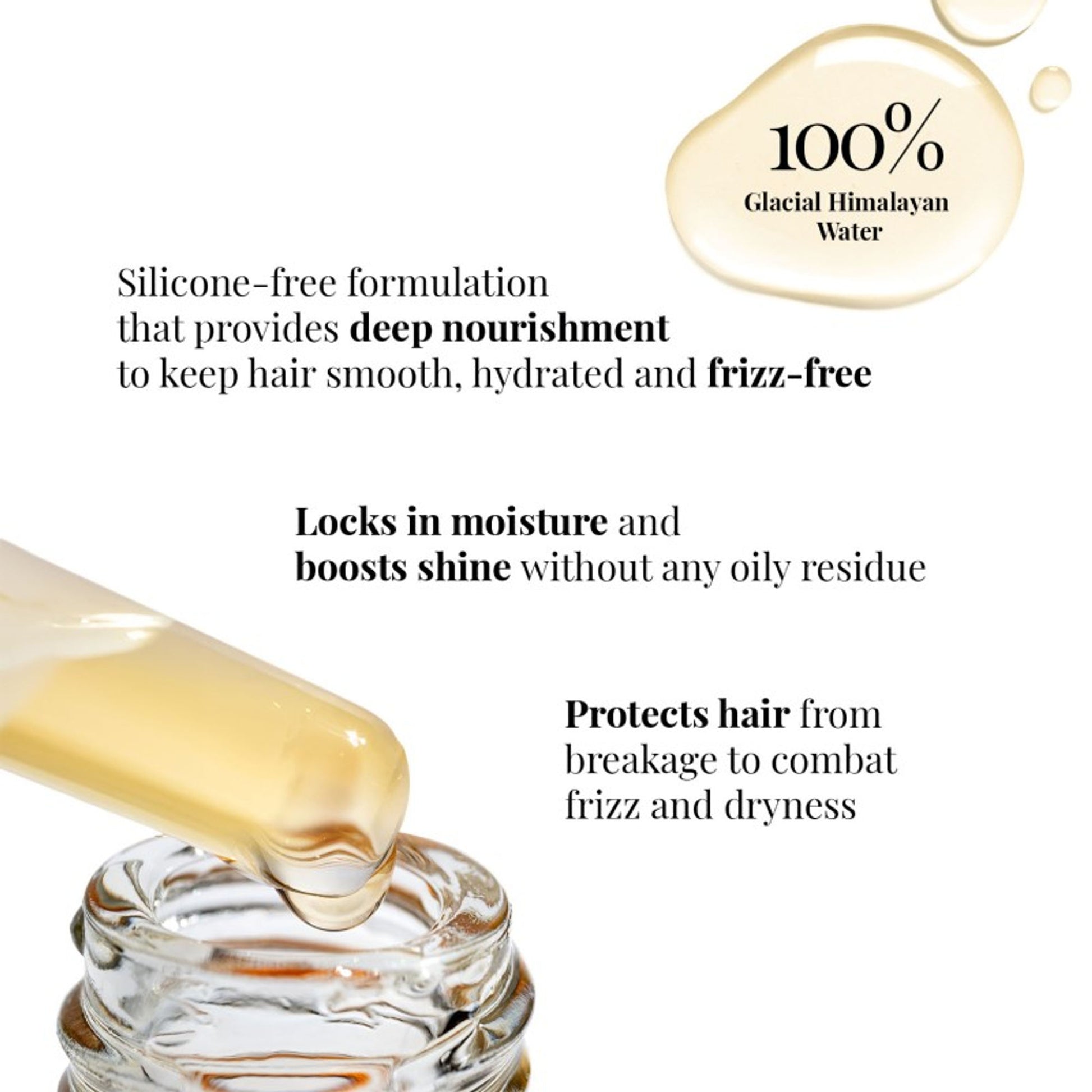iCosmetiques Hair Serum for Dry & Frizzy Hair - Keratin, Proline, B5 & Reduces Breakage