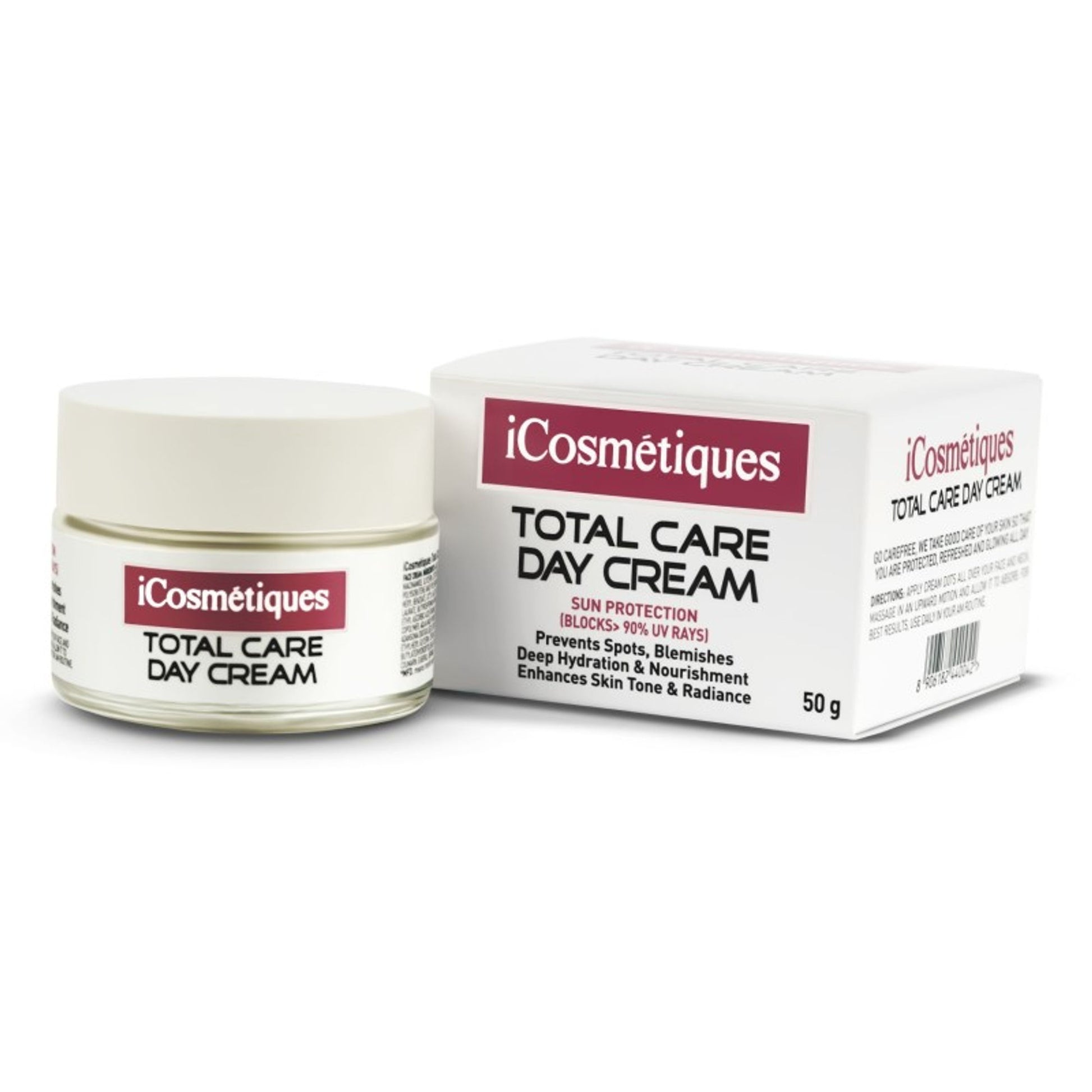 iCosmetiques Day Cream - Vitamins B3, C, E, Shea Butter & Glycerin, Mineral Oil & Silicone Free