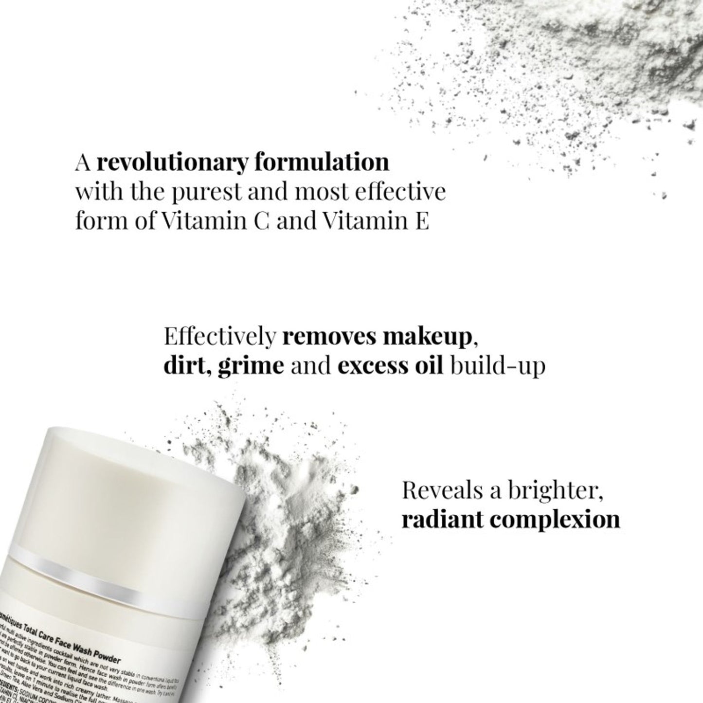 iCosmetiques Face Wash Powder-Pure Vitamin C, Niacinamide, Neem, Aloe Vera, Green Tea & Deep Clean